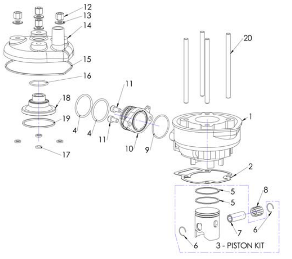 2012 Cobra 50JR Engine – Top End