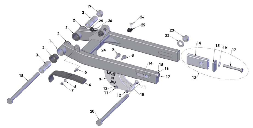 2012 Cobra 50JR Swingarm