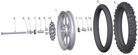 2012 Cobra 50SR (King) Parts – Front Wheel