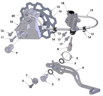 2012 Cobra 50SR (King) Parts – Rear Brake