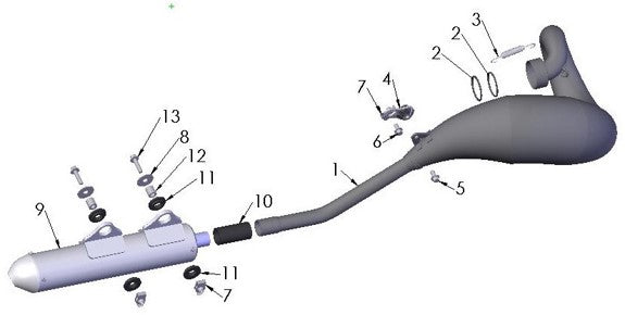 2012 Cobra 50 Big Wheel Parts – Exhaust System