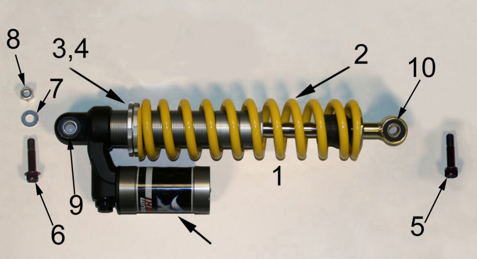 2012 Cobra Auto Rolling Chassis Rear Shock