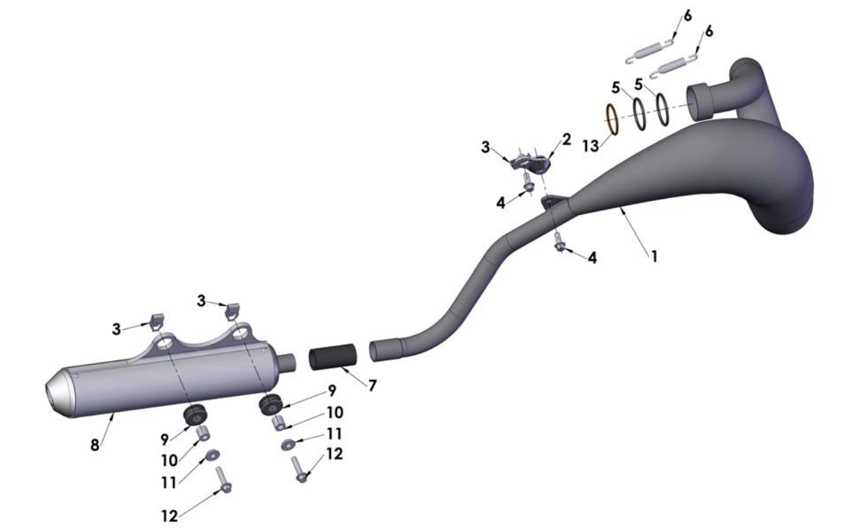 2012 Cobra CX65 Exhaust System