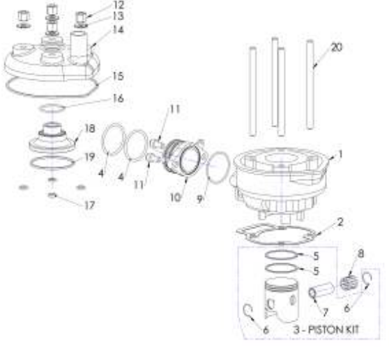 2013 Cobra 50JR Engine – Top End