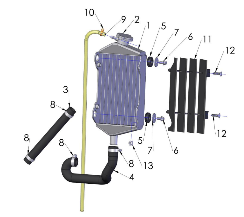 2013 Cobra 50SR (King) Coolant System