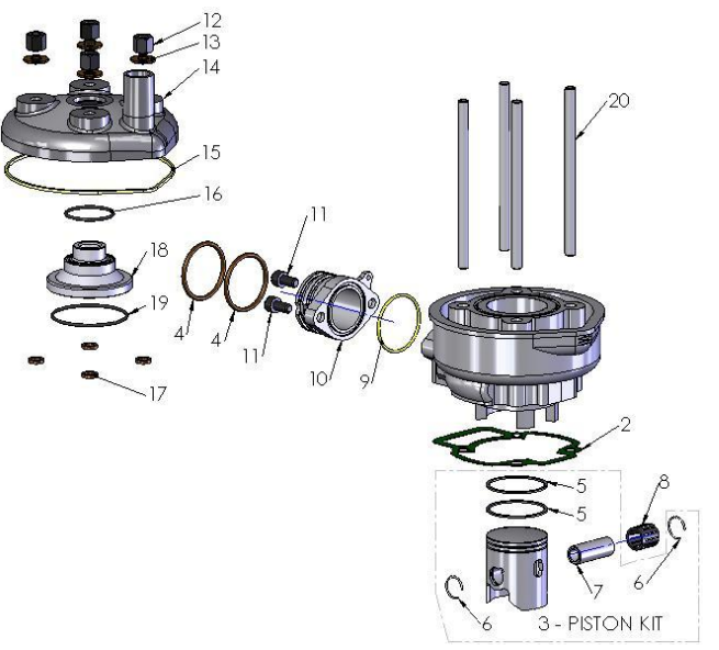 2014 Cobra 50JR Engine – Top End