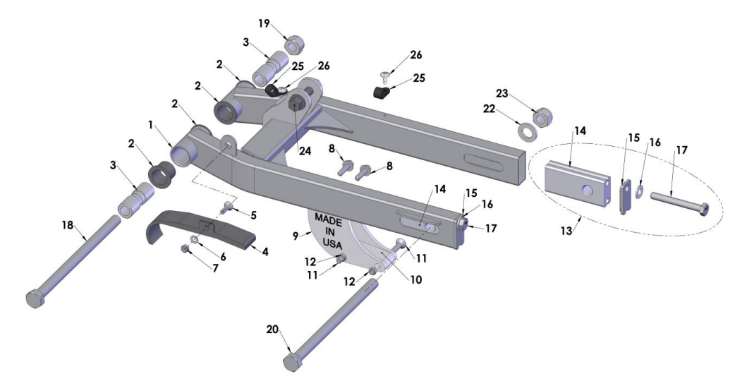 2014 Cobra 50JR Swingarm