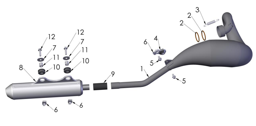 2014 Cobra 50SR (King) Exhaust System