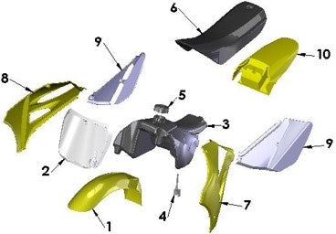 2014 Cobra 50SR (King) Parts – Plastic Bodywork & Seat