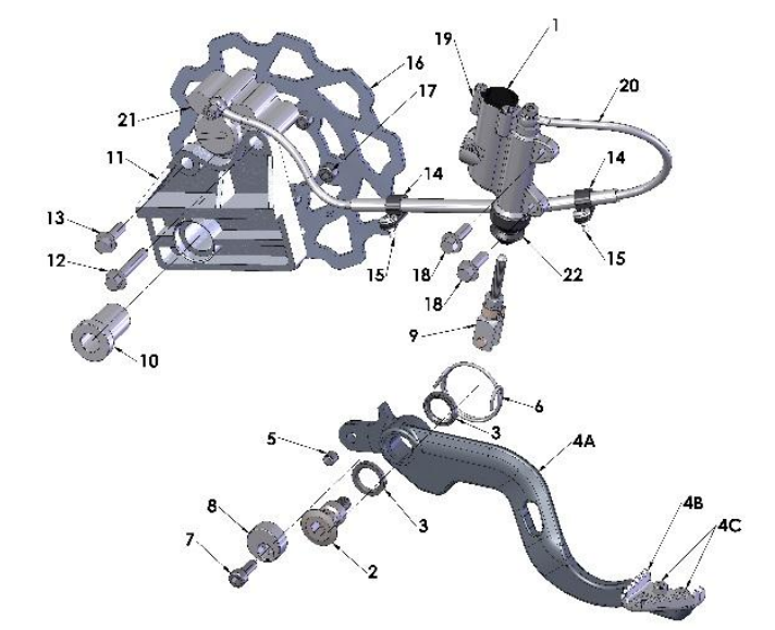 2014 Cobra 50SR (King) Rear Brake System