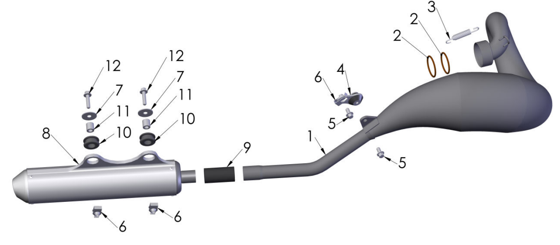 2015 Cobra 50SR (King) Exhaust System