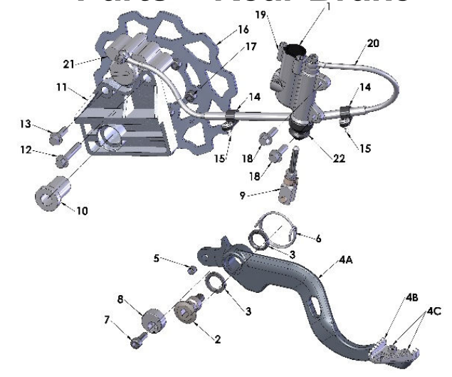 2015 Cobra 50SR (King) Rear Brake System