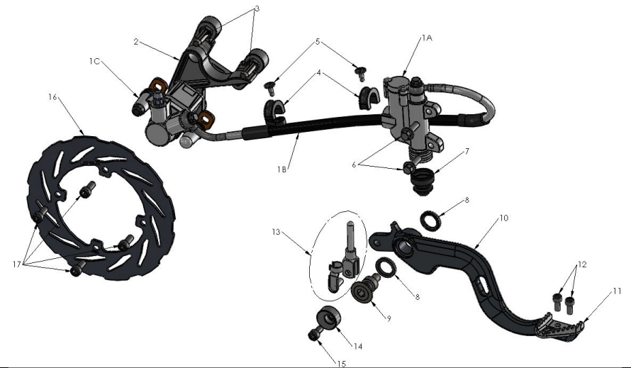 2015 Cobra CX65 Rear Brake System