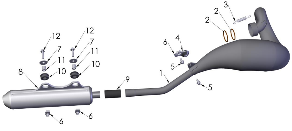 2016 Cobra 50FWE Parts – Exhaust System