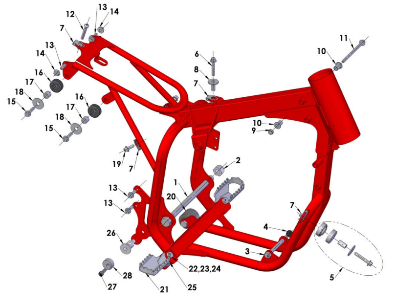 2016 Cobra 50JR Parts – Frame – Mounting Hardware I