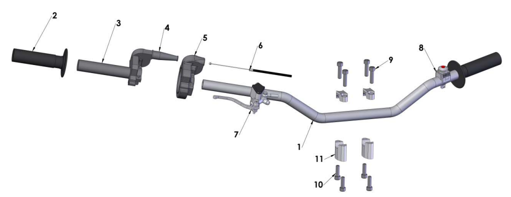 2016 Cobra 50P3 Parts – Bars and Controls