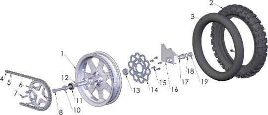 2016 Cobra 50P3 Parts – Rear Wheel