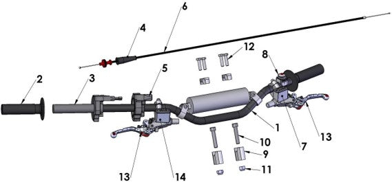 2016 Cobra CX65 Parts – Bars and Controls