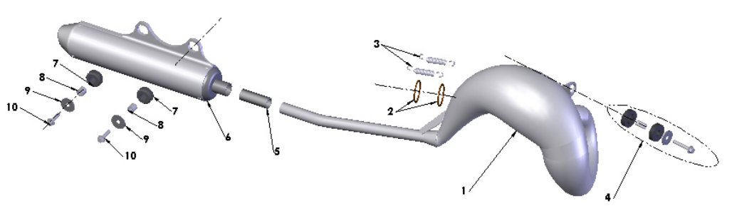 2017 Cobra 50P3 Parts – Exhaust System