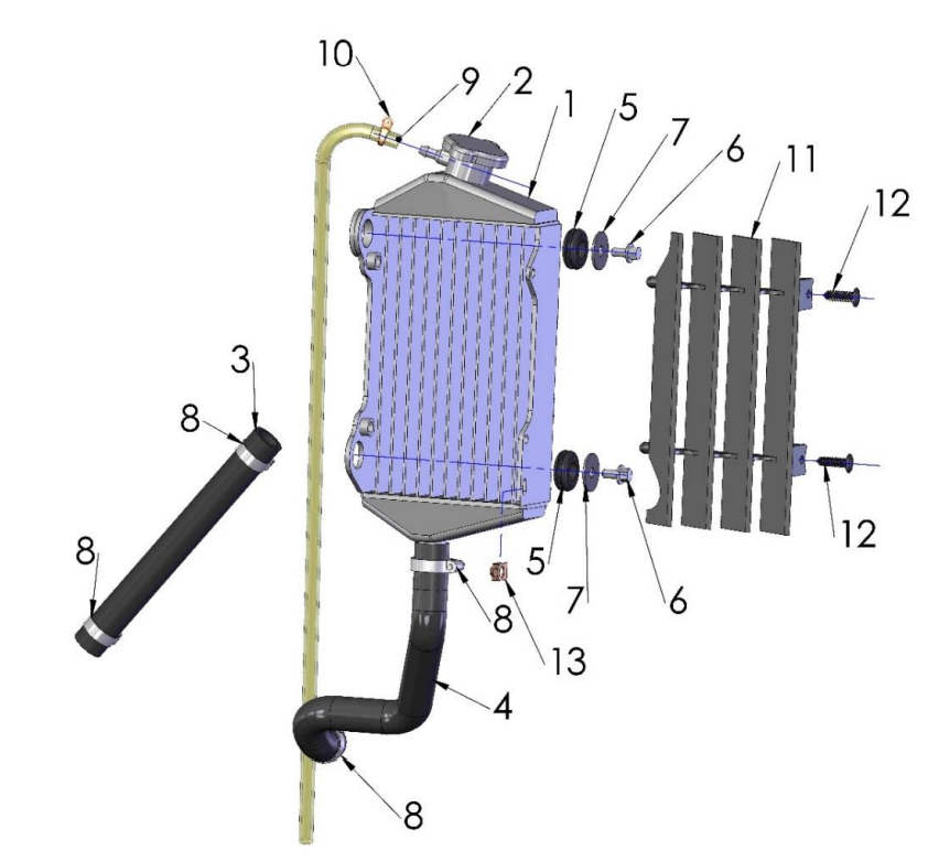 2017 Cobra 50SR (King) Parts – Coolant System