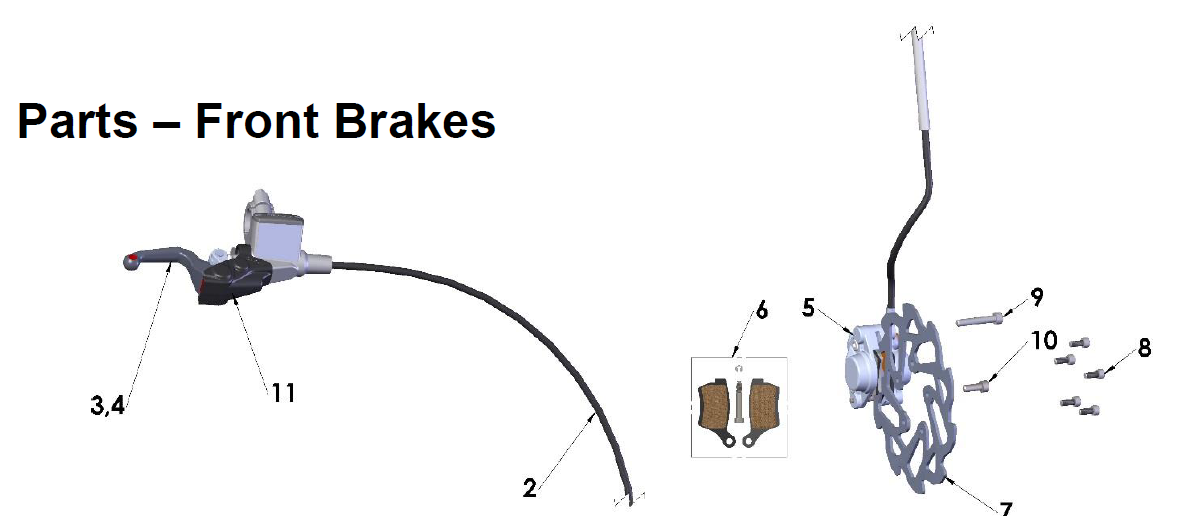 2018 Cobra 50FWE Parts – Front Brakes