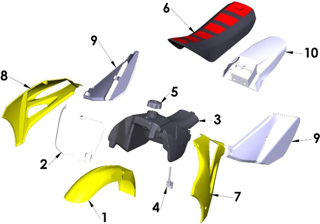 2018 Cobra 50FWE Parts – Plastic Bodywork & Seat