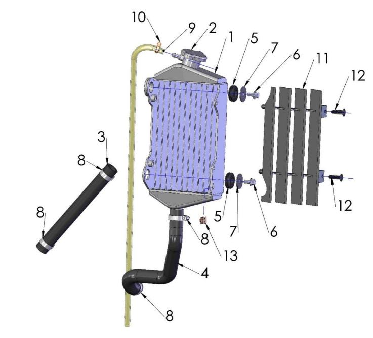 2018 Cobra 50SR (King) Parts -
Coolant System