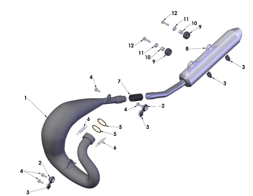 2018 Cobra CX65 Parts - Exhaust System