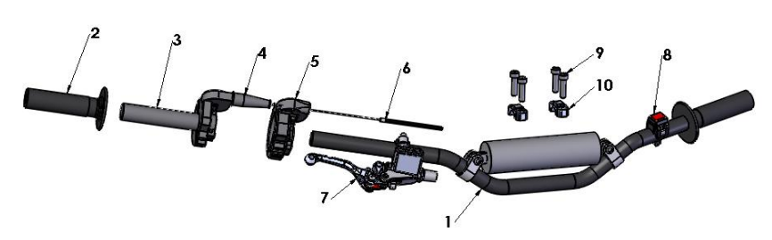 2019 Cobra 50JR Parts - Bars and Controls