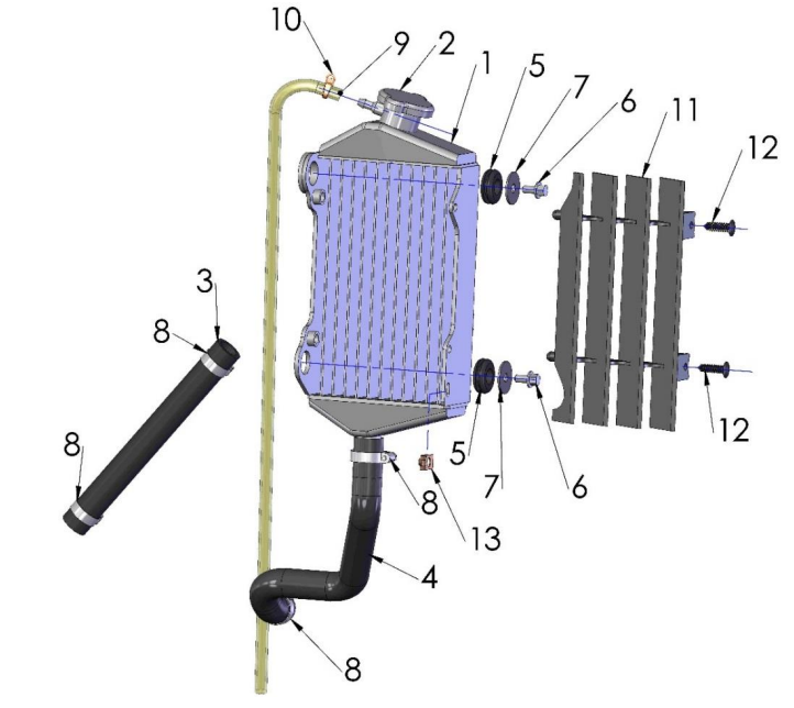 2019 Cobra 50SR (King) Parts -
Coolant System