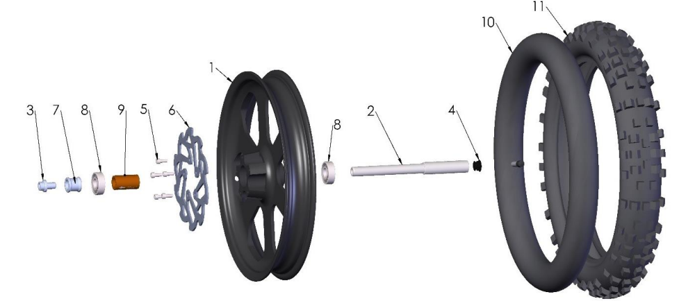 2019 Cobra 50SR (King) Parts - Front Wheel