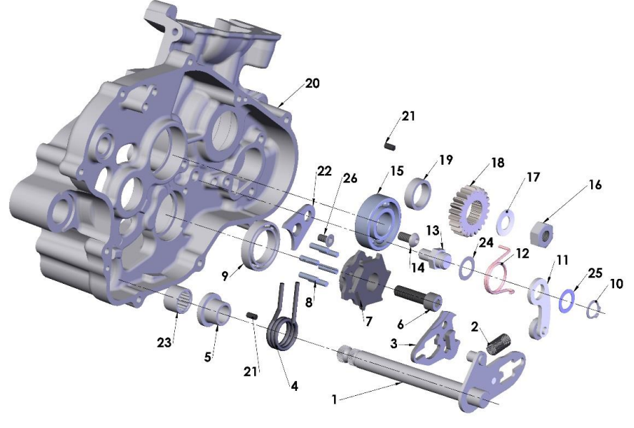 2019 Cobra CX65 Parts - Engine - Shift Mechanism