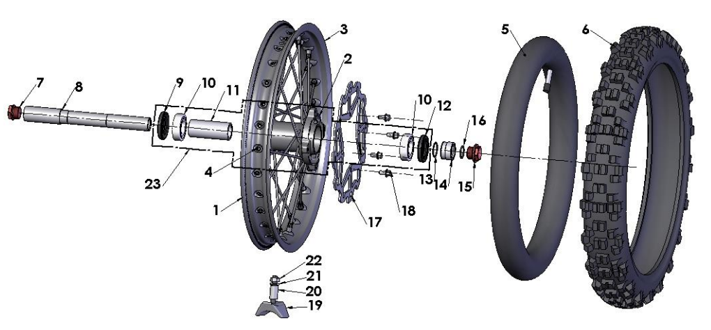 2019 Cobra CX65 Parts - Front Wheel