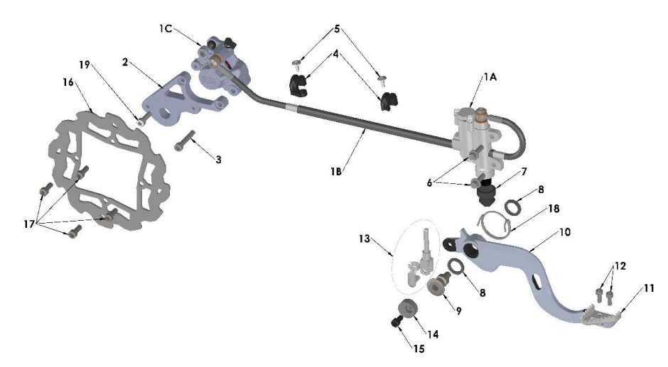 2019 Cobra CX65 Parts - Rear Brake