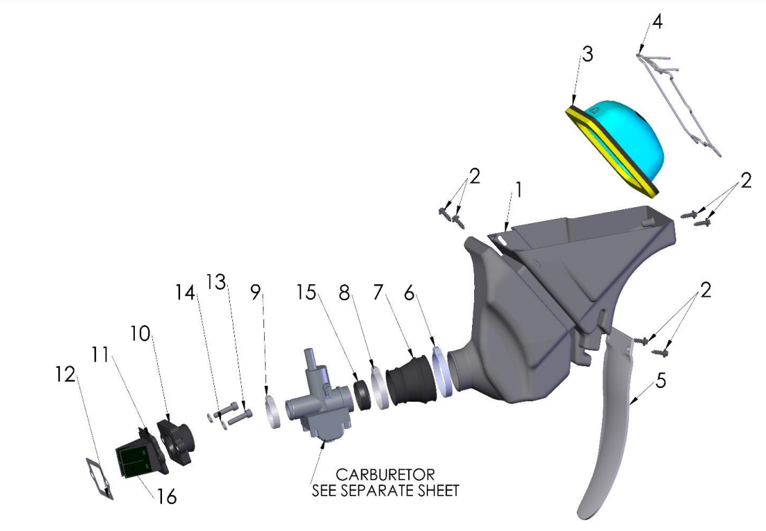 2020-CX50FWE Parts- Airbox & Inlet System