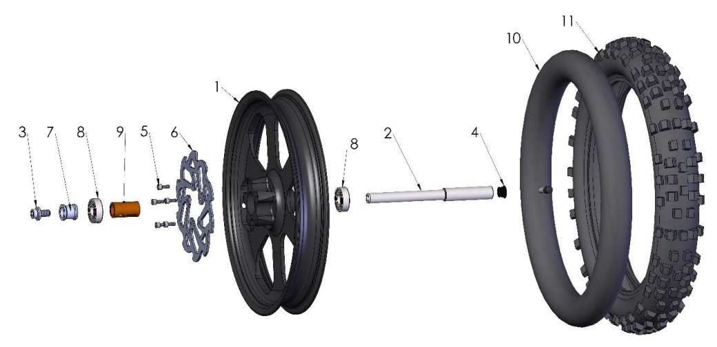 2020-CX50FWE Parts- Front Wheel