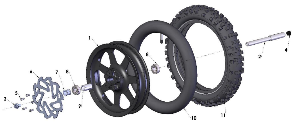 2020-CX50JR Parts- Front Wheel