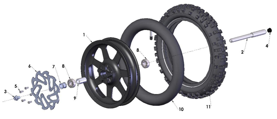 2020-CX50P3 Parts- Front Wheel