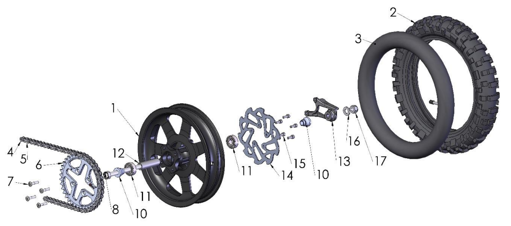 2020-CX50P3 Parts- Rear Wheel