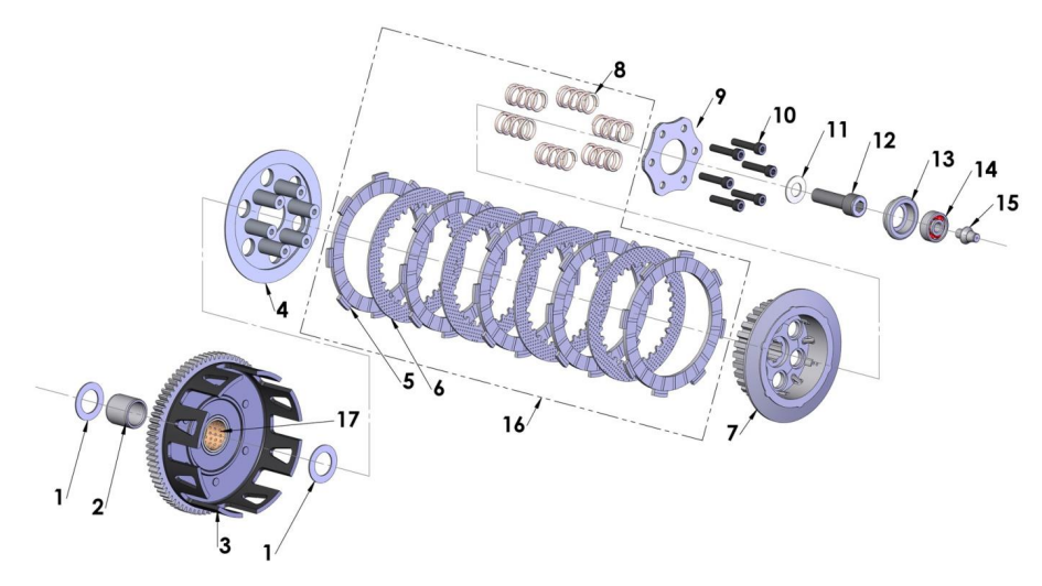 2020-CX65 Parts- Engine Clutch