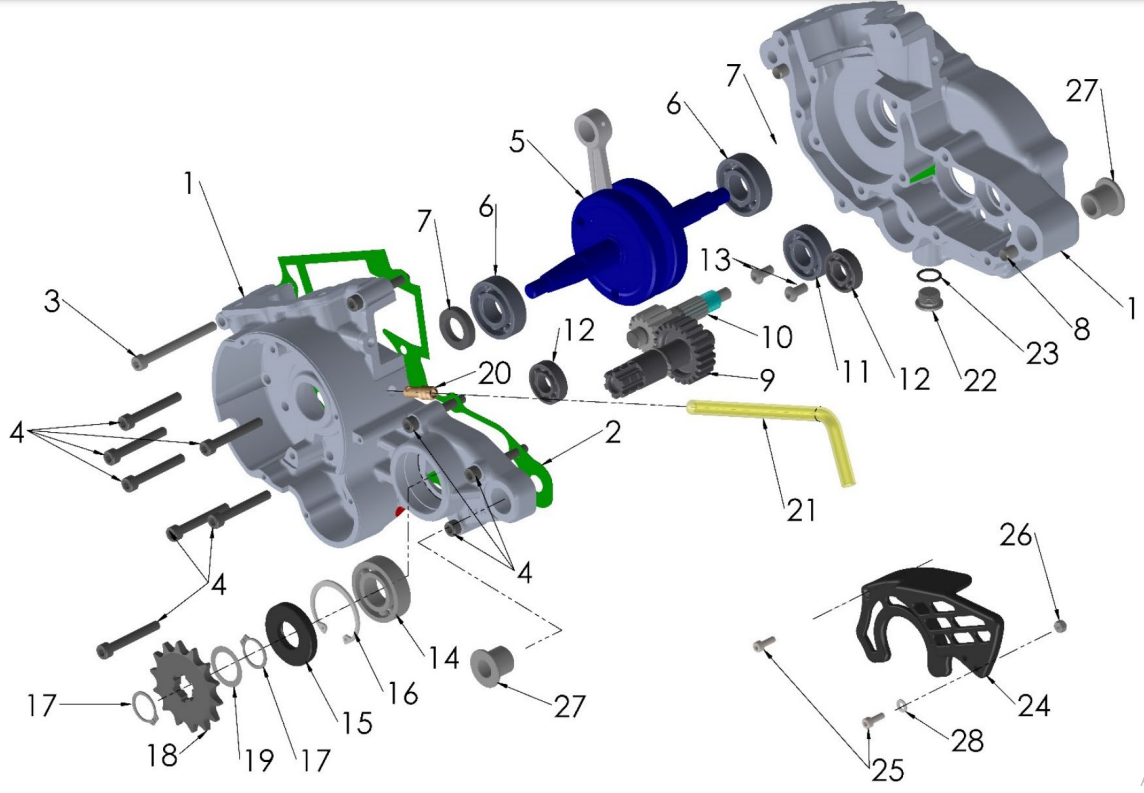 2021-CX50P3 Parts- Engine- Bottom End and Transmission