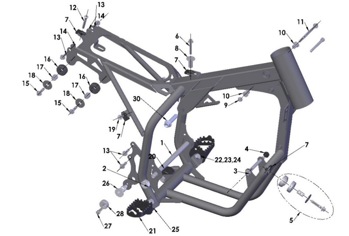 2021-CX50P3 Parts- Frame- Mounting Hardware I