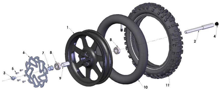 2021-CX50P3 Parts- Front Wheel
