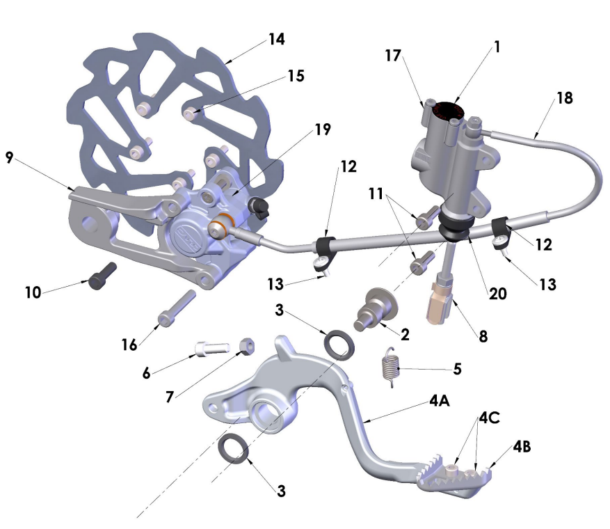 2021-CX50P3 Parts- Rear Brake