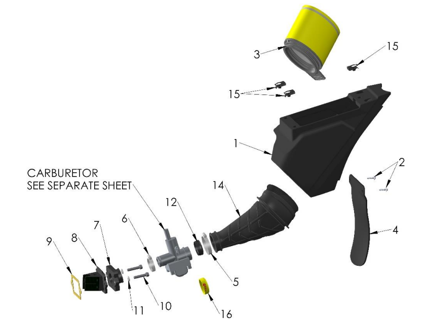 2021-CX50SRX Parts- Airbox & Inlet System