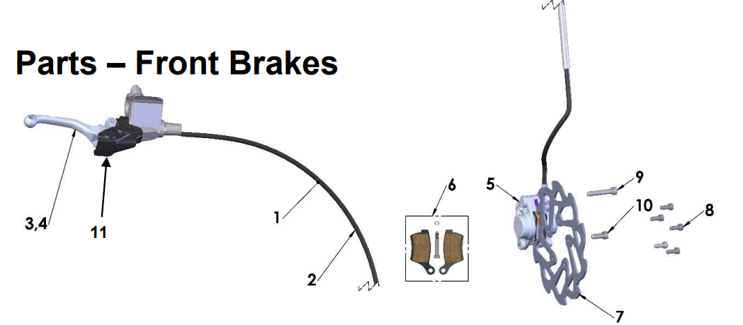 2021-CX50SRx-FWE Parts- Front Brakes