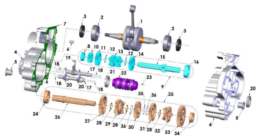 2021-CX65 Parts- Engine- Transmission