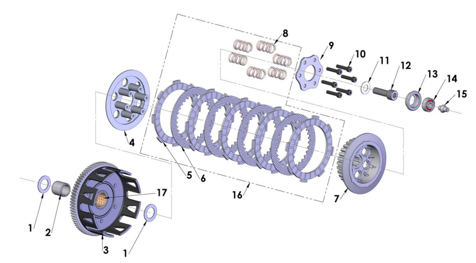 2021-CX65 Parts- Engine Clutch