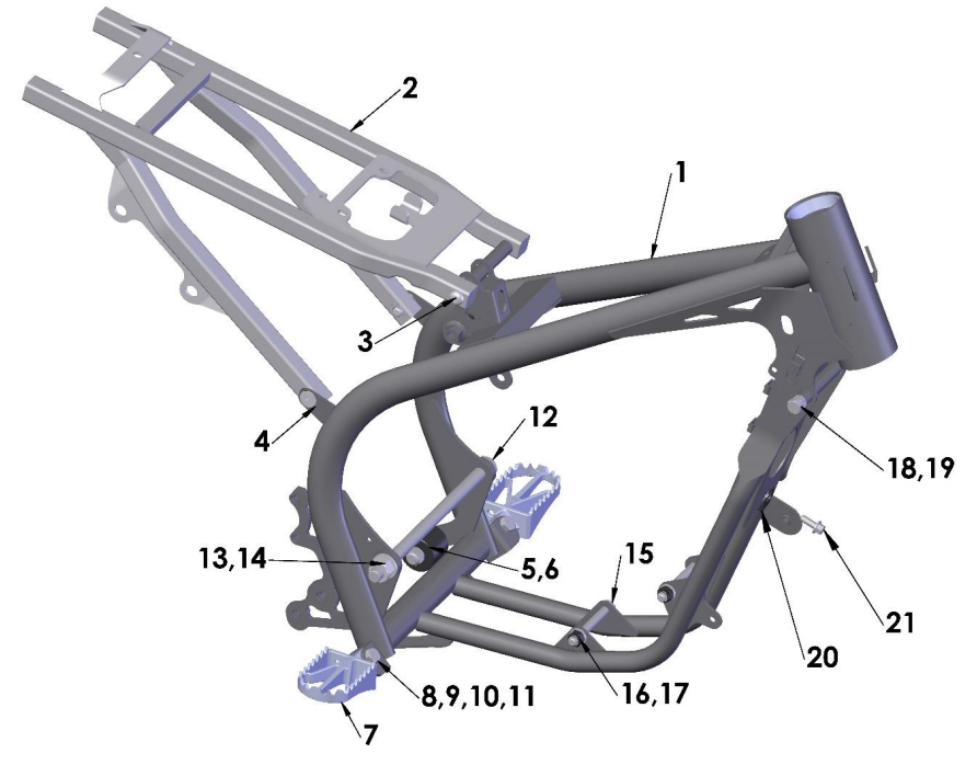 2021-CX65 Parts- Frame