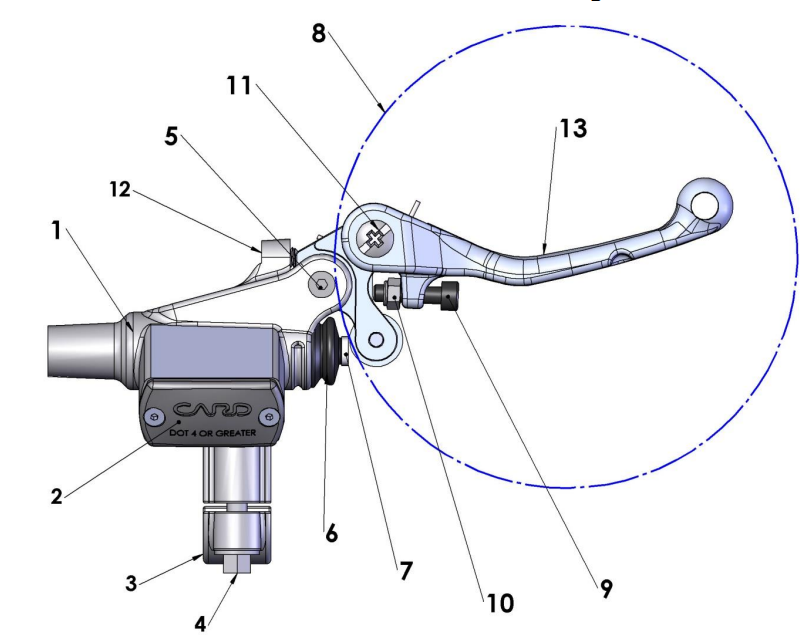 2021-CX65 Parts- Front Brakes- Master Cylinder